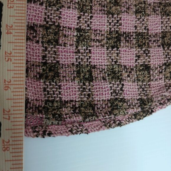 Pink Tweed Shacket Women's size L New With Tags - Picture 9 of 9